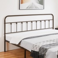 Yaheetech Classic Metal Platform Bed Frame Mattress Foundation With Victorian Style Ironart Headboardfootboardunder Bed Stora