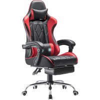 Homall Gaming Chair Computer Chair With Footrest And Massage Lumbar Support Ergonomic High Back Video Game Chair With Swivel S