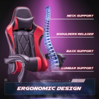 Homall Gaming Chair Computer Chair With Footrest And Massage Lumbar Support Ergonomic High Back Video Game Chair With Swivel S