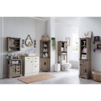 Okd Bathroom Storage Cabinet Farmhouse Storage Cabinet With Adjustable Shelves Storage Drawer Tall Linen Tower For Bathroom