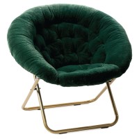 Milliard Cozy Chairfaux Fur Saucer Chair For Bedroomxlarge Green