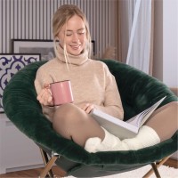 Milliard Cozy Chairfaux Fur Saucer Chair For Bedroomxlarge Green