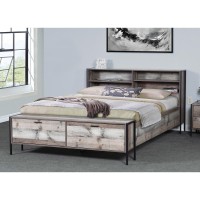 Queen Size Storage Bed with Headboard and Footboard Storage