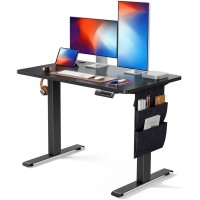 Marsail Standing Desk Adjustable Height, Electric Standing Desk With Storage Bag, Stand Up Desk For Home Office Computer Desk Memory Preset With Headphone Hook