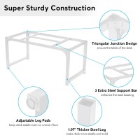 Tribesigns Modern Computer Desk, 63 X 31.5 Inch Large Executive Office Desk Computer Table Study Writing Desk Workstation For Home Office,White