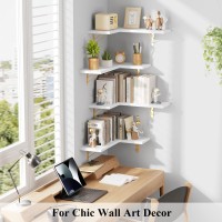 Lovekankei Corner Shelf Wall Mounted Floating Wall Shelves For Storage Rustic Wood Hanging Shelves For Display Bedroom Bathroom