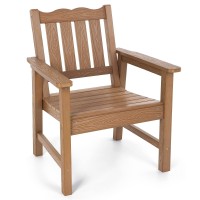 Stoog Patio Chair Allweather Outdoor Chairs With 400 Lbs Weight Capacity Looks Like Real Wood For Patio Deck Pool And Back