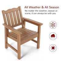 Stoog Patio Chair Allweather Outdoor Chairs With 400 Lbs Weight Capacity Looks Like Real Wood For Patio Deck Pool And Back