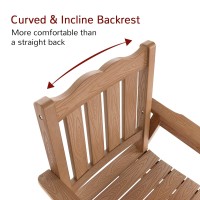 Stoog Patio Chair Allweather Outdoor Chairs With 400 Lbs Weight Capacity Looks Like Real Wood For Patio Deck Pool And Back