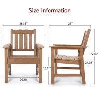 Stoog Patio Chair Allweather Outdoor Chairs With 400 Lbs Weight Capacity Looks Like Real Wood For Patio Deck Pool And Back