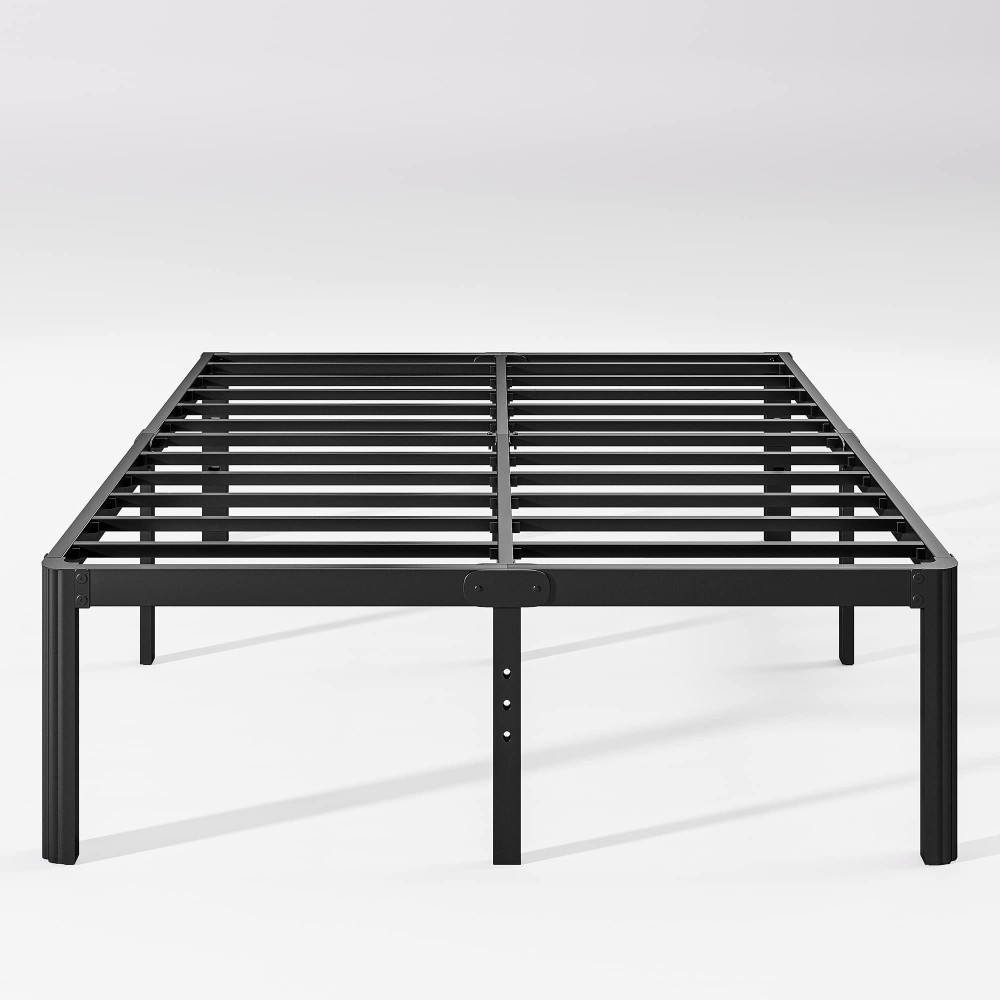 Hunlostten 14In High Heavy Duty California King Bed Frames No Box Spring Needed Metal Platform Cal King Bed Frame With Round Co