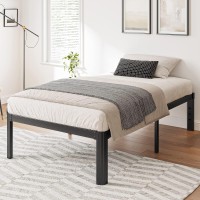 Hunlostten 18In Twin Xl Heavy Duty Bed Frame No Box Spring Needed Tall Metal Twin Xl Platform Bed Frame With Round Corners Eas