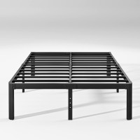 Hunlostten 14In Full Size Bed Frame No Box Spring Needed Heavy Duty Metal Platform Bed Frame Full With Round Corners Easy Asse