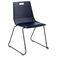 Nps Lvraflex Chair, Poly Back/Padded Seat, Multi