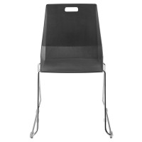 Nps Lvraflex Chair, Poly Back/Seat, Black