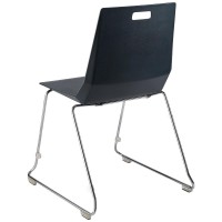 Nps Lvraflex Chair, Poly Back/Seat, Black