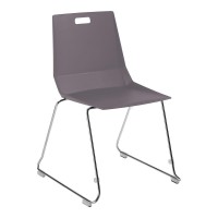 Nps Lvraflex Chair, Poly Back/Seat, Grey