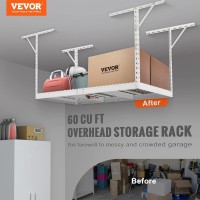 Vevor Overhead Garage Storage Rack 3X6 Garage Ceiling Storage Racks Heavy Duty Adjustable Cold Rolled Steel Racks For Garage S