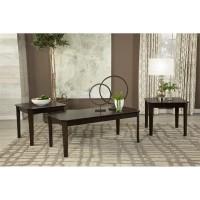 Amaro 3piece Occasional Set Dark Brown