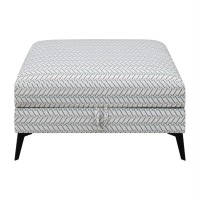 Clint Upholstered Ottoman with Tapered Legs Multicolor