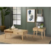 Zabel Square 1drawer End Table Natural