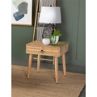 Zabel Square 1drawer End Table Natural