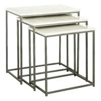 Caine 3piece Nesting Table with Marble Top