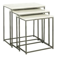 Caine 3piece Nesting Table with Marble Top