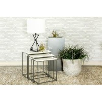 Caine 3piece Nesting Table with Marble Top