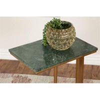 Vicente Accent Table with Marble Top Grey