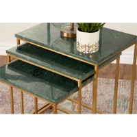 Caine 3piece Nesting Table with Marble Top