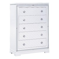 Eleanor Rectangular 5drawer Chest White