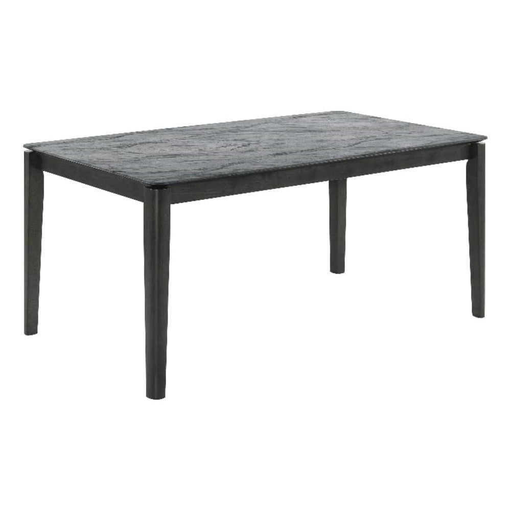 Stevie Rectangular Faux Marble Top Dining Table Grey and Black