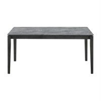 Stevie Rectangular Faux Marble Top Dining Table Grey and Black