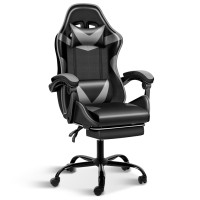 Yssoa Gaming Chair With Footrest Big And Tall Gamer Chair Racing Style Adjustable Swivel Office Chair Ergonomic Video Game Ch