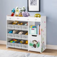Ttview Toy Storage Organizer For Kids, Toy Shelf With 9 Storage Bins For Playroom, Children