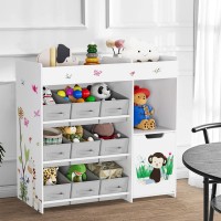 Ttview Toy Storage Organizer For Kids, Toy Shelf With 9 Storage Bins For Playroom, Children