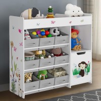 Ttview Toy Storage Organizer For Kids, Toy Shelf With 9 Storage Bins For Playroom, Children