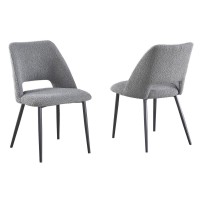 Beige Polar Fleece Upholstered side chair SET OF 2