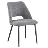 Beige Polar Fleece Upholstered side chair SET OF 2