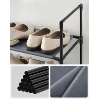 Songmics Shoe Rack 10 Tier Shoe Shelf Shoe Storage Organizer Spacesaving 13 X 13 X 681 Inches Metal Frame Nonwoven Fabr