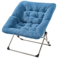 Oakham Comfy Saucer Chair For Adults Soft Faux Fur Folding Lounge Chair For Bedroom Living Room Dorm Rooms Flexible Reading Cha