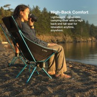 Helinox Sunset Chair Lightweight, High-Back, Compact, Collapsible Camping Chair, With Pockets, Rainbow Bandana