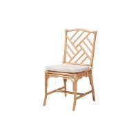 Baxton Studio Rio Modern Bohemian Natural Brown Rattan Dining Chair