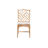 Baxton Studio Rio Modern Bohemian Natural Brown Rattan Dining Chair