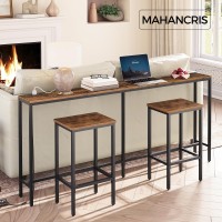 Mahancris Console Table With Power Outlet 709 Narrow Sofa Table Industrial Entryway Table With Usb Ports Behind Couch Tabl