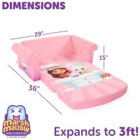 Marshmallow Furniture 2In1 Kids Flip Open Foam Couch Bed Gabbys Dollhouse