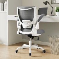 Muxxstil Office Chair Ergonomic Desk Chair With Adjustable Lumbar Support And Flip Up Armrest Breathable Mesh Computer Chair