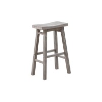 Boraam Sonoma Backless Saddle Kitchen Bar Stools Storm Gray Wirebrush Set Of 2