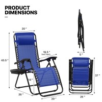 Monibloom Zero Gravity Chairs Set Of 2 Outdoor Folding Patio Lounge Chairs For Outside Reclining Lawn Chairs Recliner Beach Chai